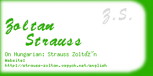 zoltan strauss business card